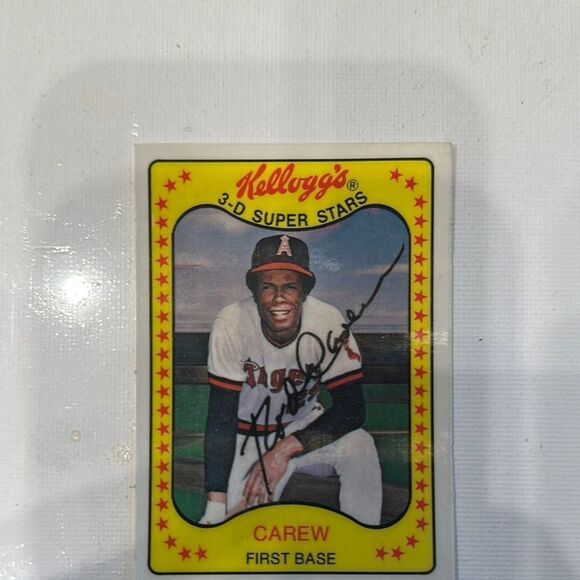 3D Super Stars Trading Card - Yellow and Red of rod Carew 3-D super star mint - Picture 3 of 4